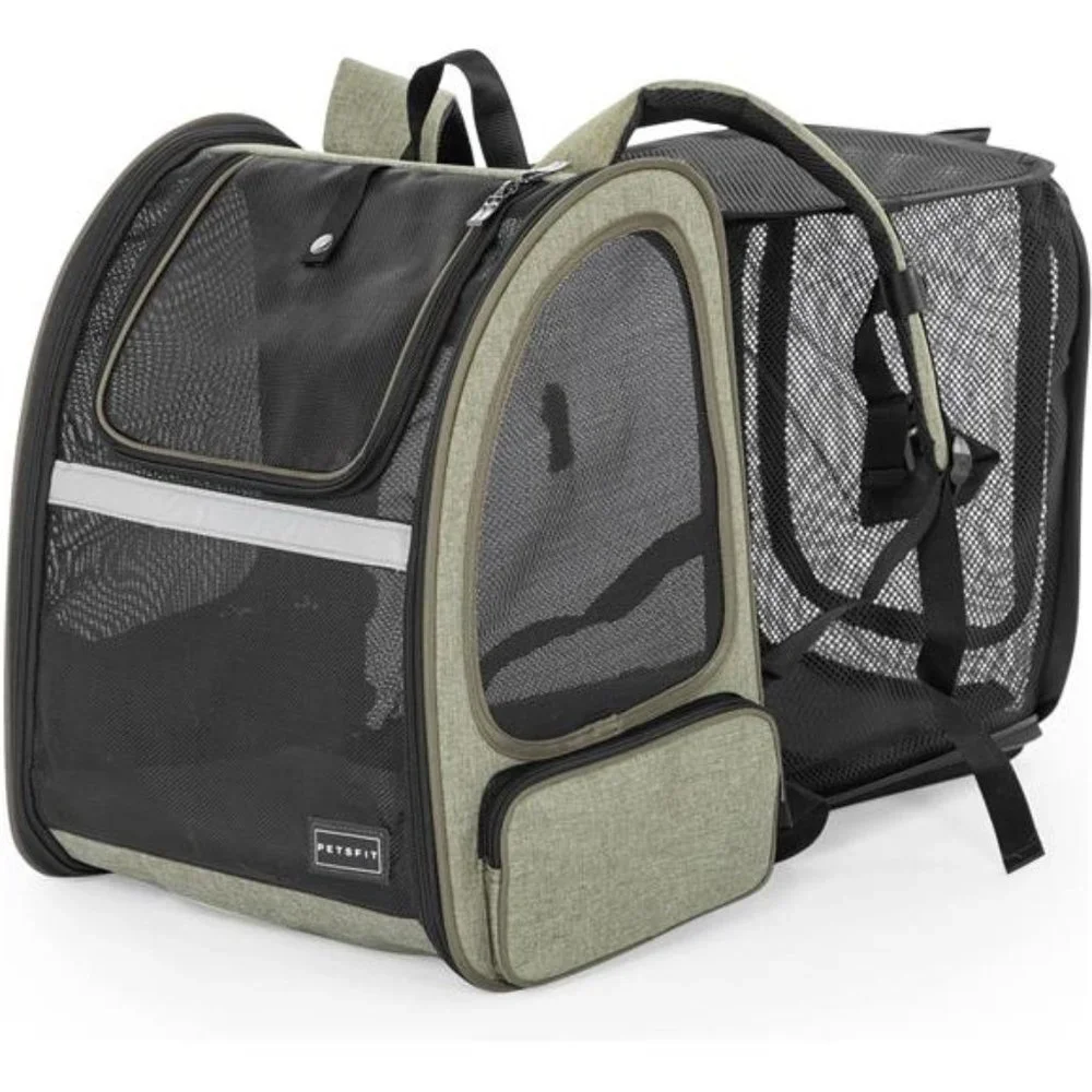 Cat Backpack Carrier,Dog Carrier Backpacks Expandable with Great Ventilation